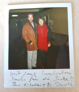 Polaroid an Hans-Peter Reichmann zum Dank fürs Jacke ausleihen