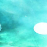 Eine türkisfarbene Ozean-Simulation des leitenden Fotografen Ragnar Knittel.