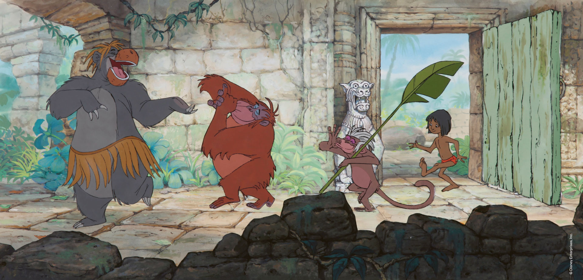 Filmstill aus der Zeichendrickverfilmung von Das Dschungelbuch.