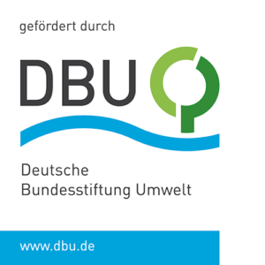 Das Logo des DBU-Deutsche Bundesstiftung Umwelt, die als Förderer auftritt.