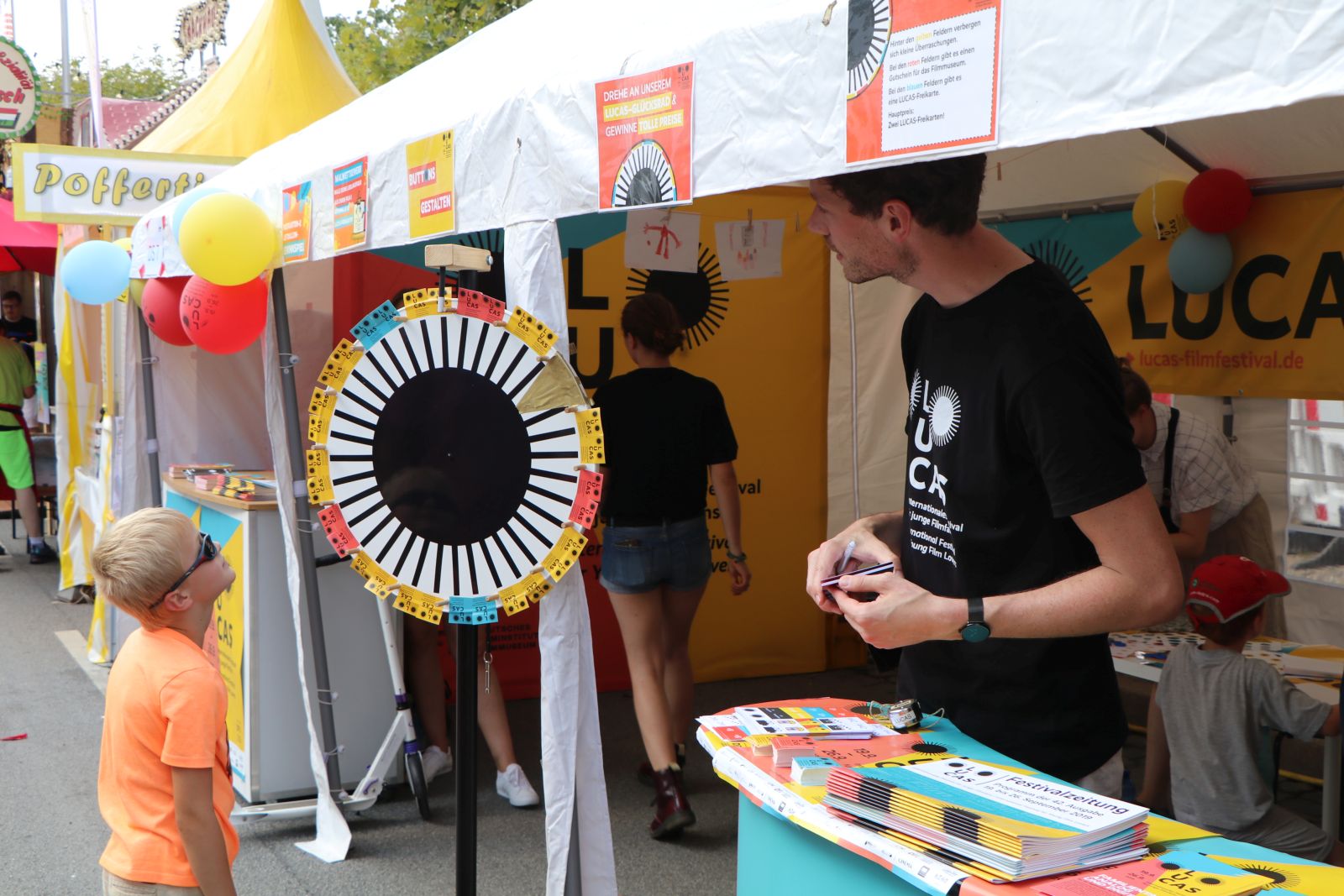 Booth of LUCAS - International Festival for Young Film Fans during the Museum Embankment Festival 2019