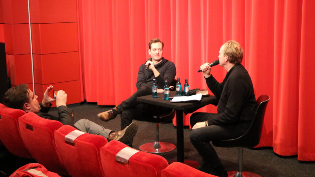 Peter Meister und Ulrich Sonnenschein beim Filmgespräch im Kino des DFF