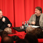 Peter Kurth mit Urs Spörri beim Filmgespräch im Kino des DFF