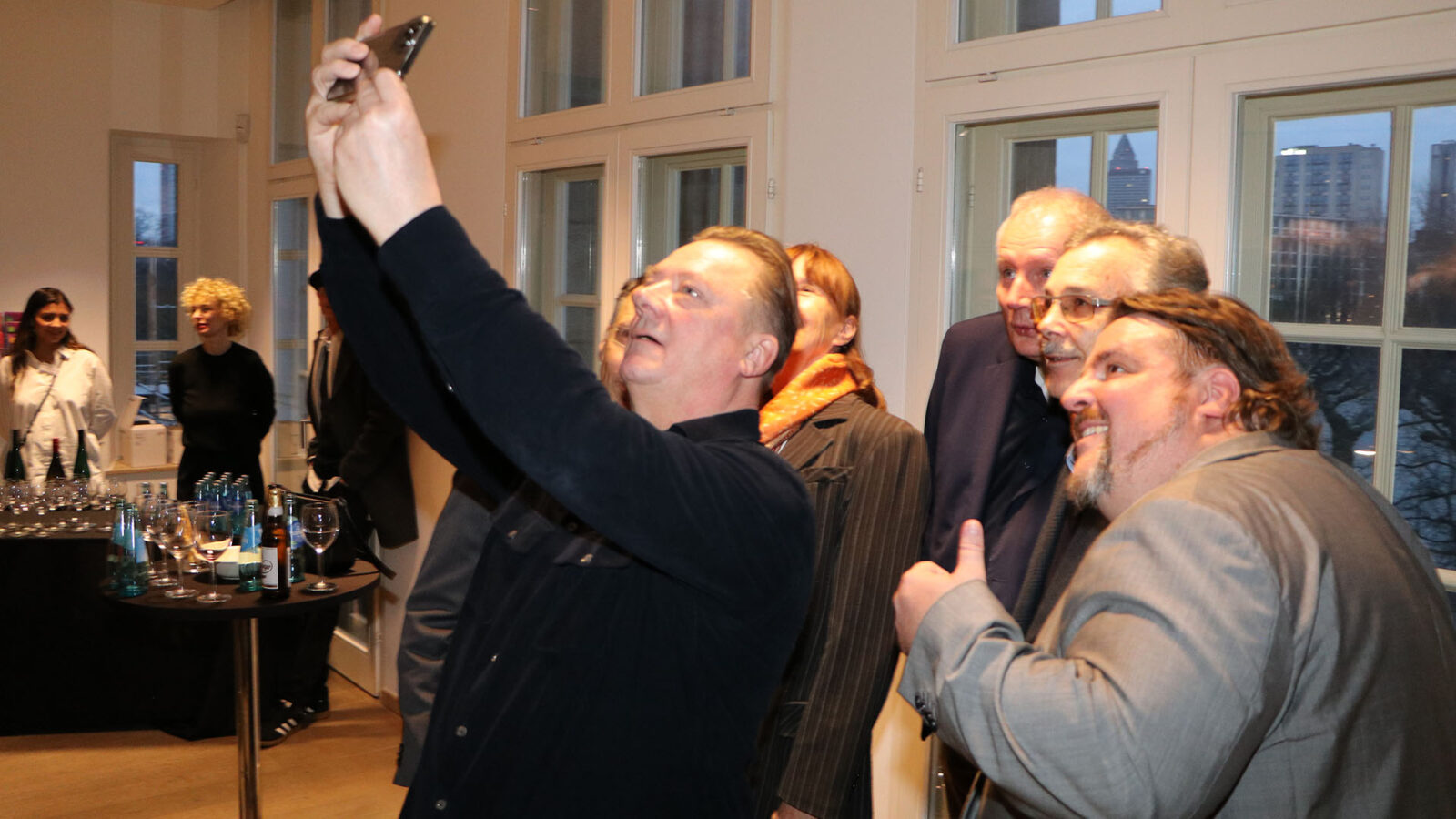 Selfie von Peter Kurth mit den Freunden des DFF